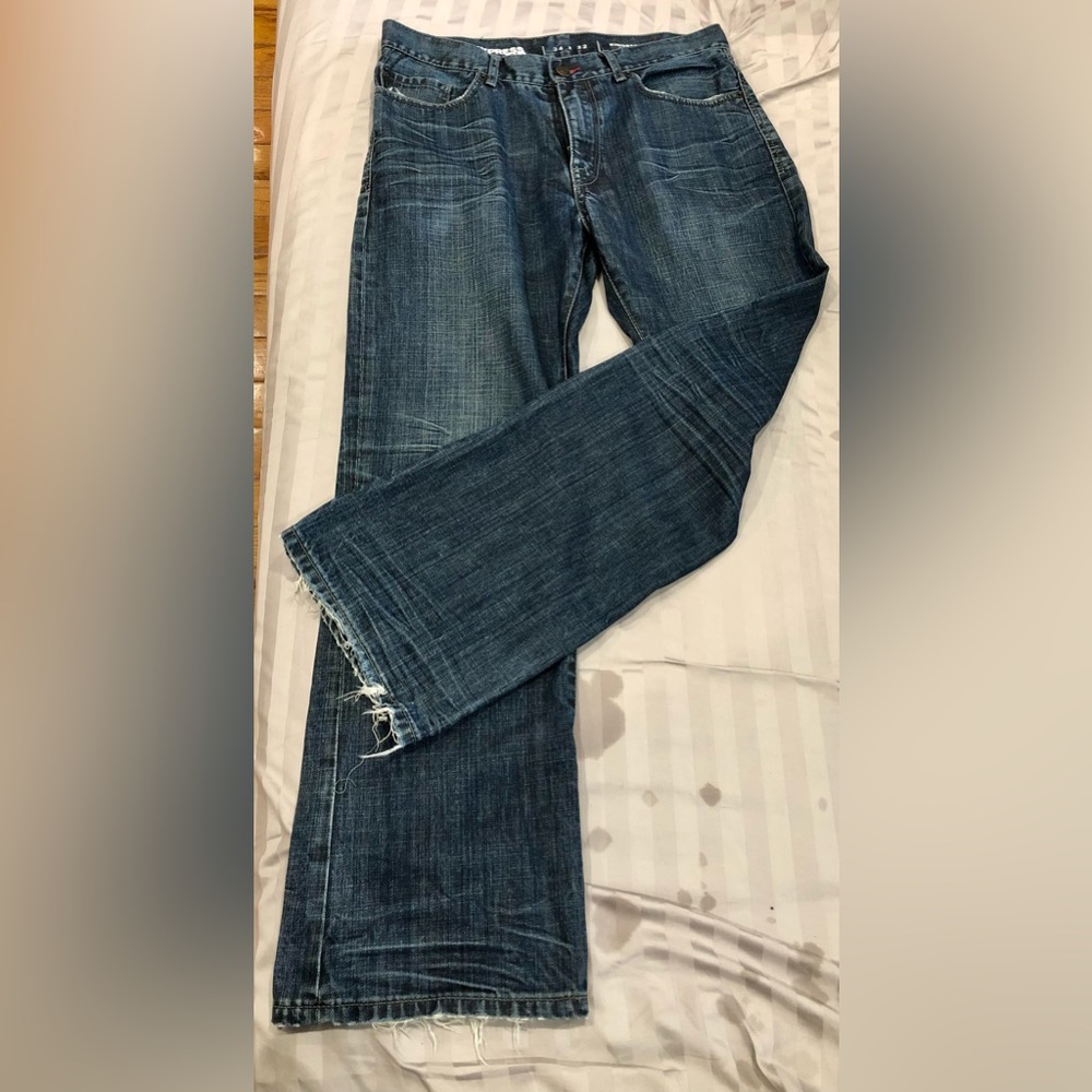 Express Jeans- Vintage Dark Blue Boot Cut Classic fit jeans size 34x32